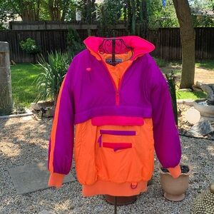 80s neon parachute like jacket